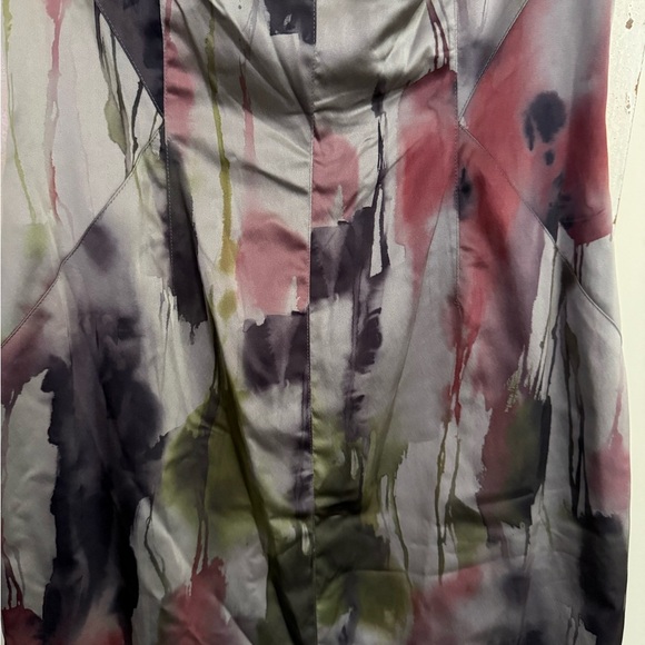 NWOT JAYGODFREY Satin Abstract Sheath Dress Size 10 - Picture 3 of 4